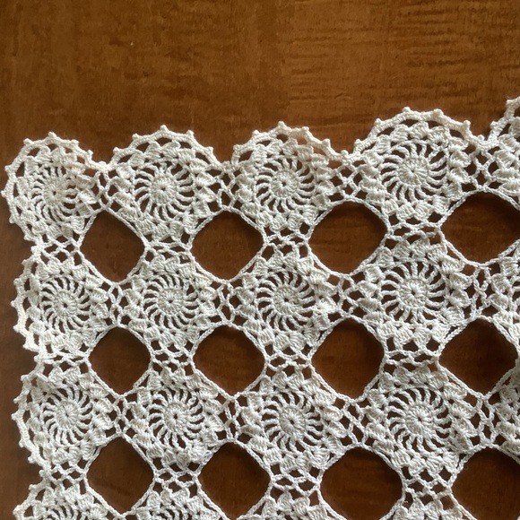 Handmade Crocheted 14” Square Doily - Picture 10 of 10